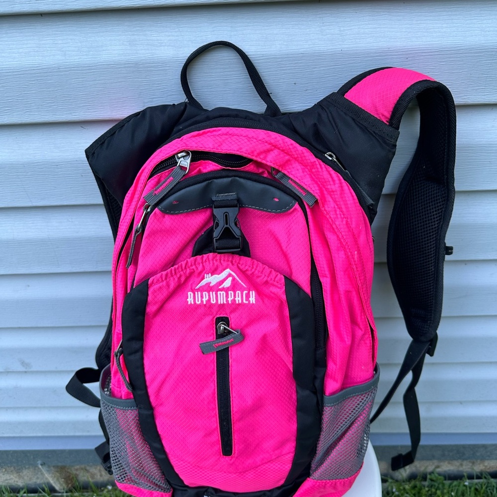 Pink and Black Backpack